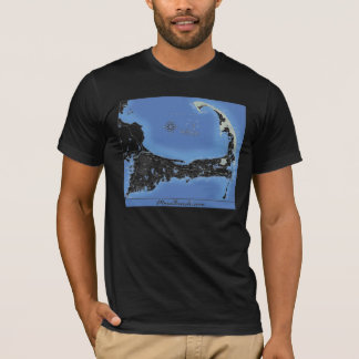T-shirt Carte de plages de Cape Cod