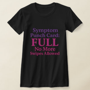 T-shirt Carte de pointage des symptômes – Fatigue drôle