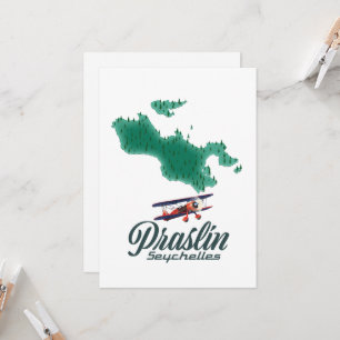 T-Shirt carte de Praslin Seychelles