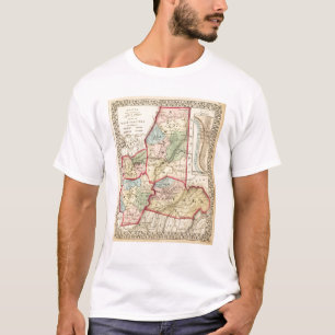 T-shirt Carte de Preston, Taylor, Barbour, comtés de