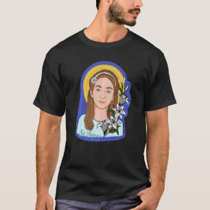 T-shirt Carte de prière Sainte Agnès de Rome Catholique Vi