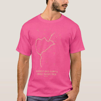 T-shirt Carte de randonnée du camp de base de l'Everest
