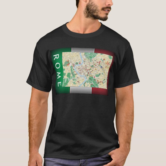 T-shirt Carte de Rome (Devant)