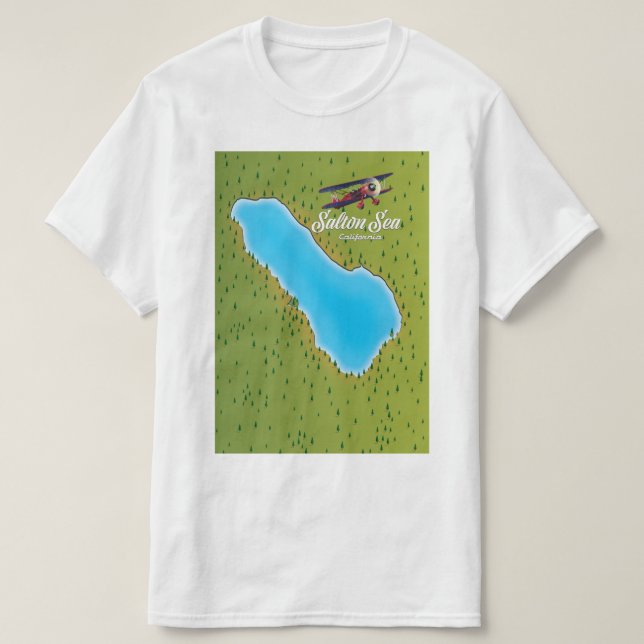 T-shirt Carte de Salton Sea California USA (Design devant)