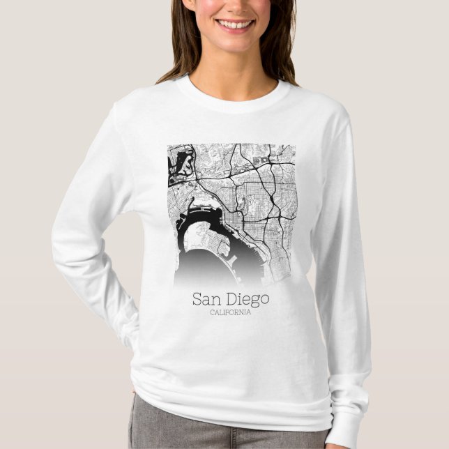 T-shirt Carte de San Diego (Devant)