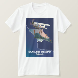 T-shirt carte de San luis obispo Californie