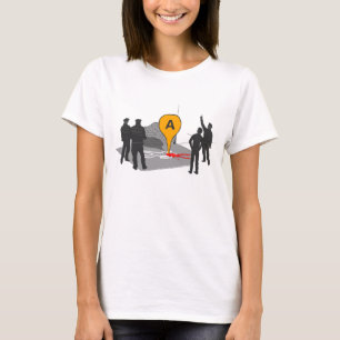 T-shirt Carte de scène du crime avec le contour de police
