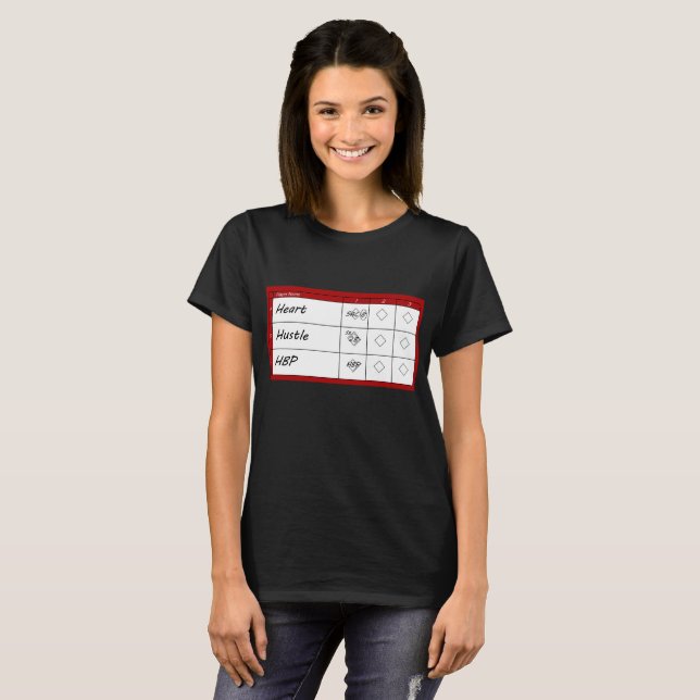 T-shirt Carte de score - minimale (Devant entier)