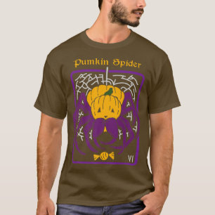 T-shirt Carte de Tarot Araignée Citrouille Halloween Décor