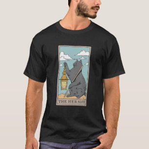 T-shirt Carte de Tarot Chat Le Hermite pour un Lecteur de