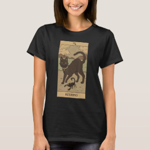 T-shirt Carte de tarot Chat Scorpion Zodiaque Horoscope Oc