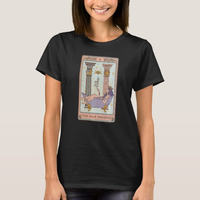 T-shirt Carte de Tarot de mauvaise herbe de haute prêtesse (Devant)