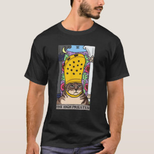 T-shirt Carte de tarot du chat de grande prêtresse