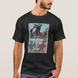 T-shirt Carte de Tarot du Jugement de Krampus Noël drôle G