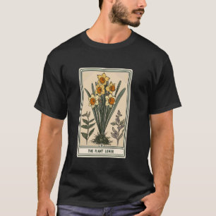 T-shirt Carte de tarot floral fleur de jonquille jardinage