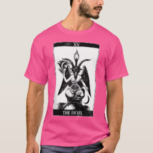 T-shirt Carte de tarot Le Diable Gothique Occulte Baphomet