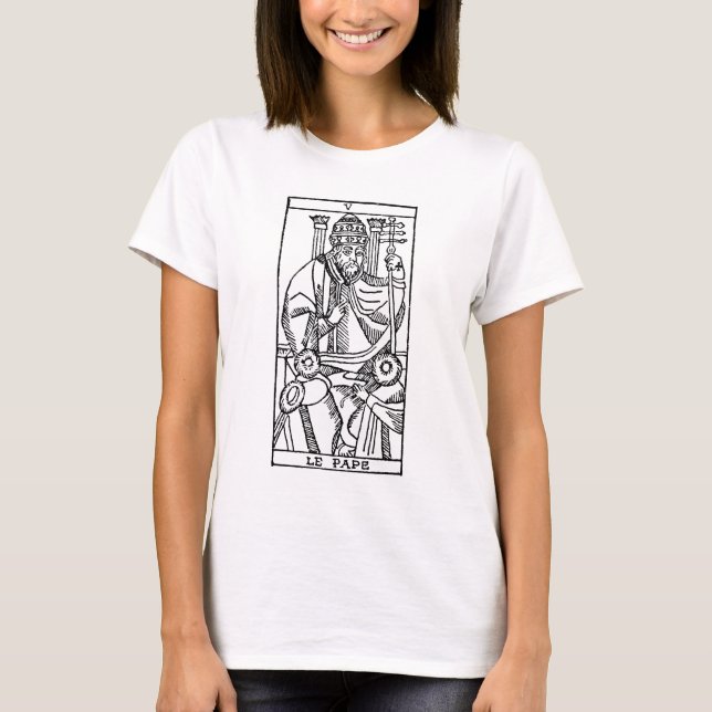 T-shirt Carte de tarot : Le pape (Devant)