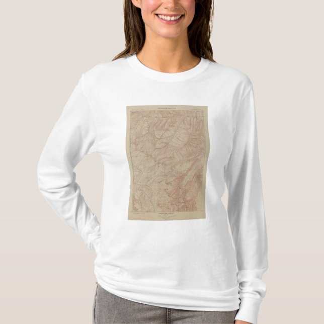 T-shirt Carte de topographie, pièce nationale de (Devant)