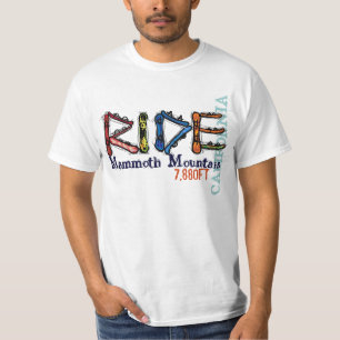 T-shirt Carte de valeur de la carte Ride Mammoth Mountain 