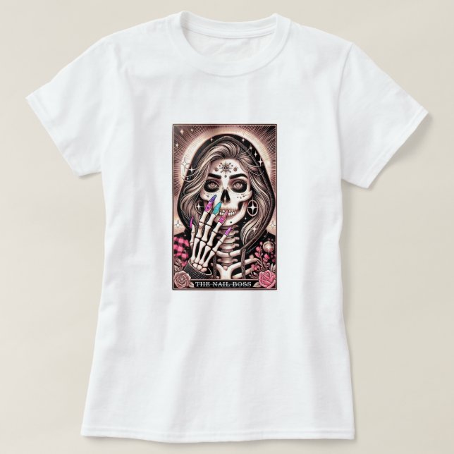 T-shirt Carte de visite de la carte Tarot Tech Nail (Design devant)