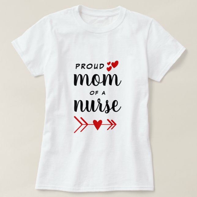 T-shirt Carte de visite d'infirmière | Fière maman d'une i (Design devant)
