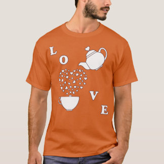 T-shirt Carte de voeux Valentinex27s Jour Coeurs de tasse 