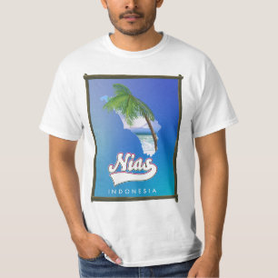 T-shirt carte de voyage de l'île de Sumba en Indonésie