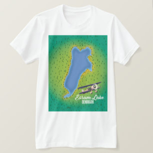 T-shirt Carte de voyage Esrum Lake Danemark