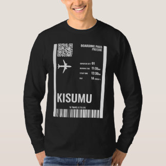 T-shirt Carte d'embarquement Kisumu Kenya Billet de compag