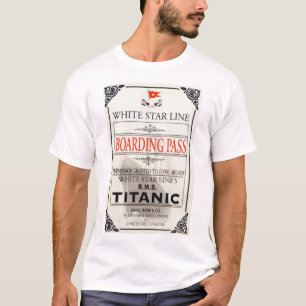 T-shirt Carte d'embarquement White Star Line RMS Titanic