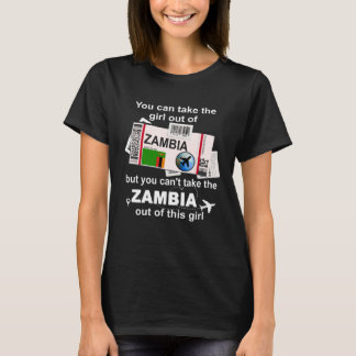 T-shirt Carte d'embarquement Zambie  Fille de Zambie  Zamb