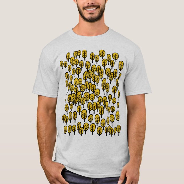 T-shirt Carte des bois - Ambre d'automne (Devant)
