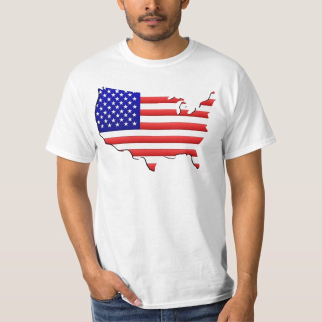 T-shirt carte des Etats-Unis (Devant)