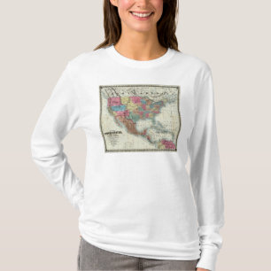 T-shirt Carte des Etats-Unis, Canada, Mexique