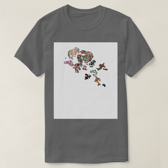 T-shirt Carte des îles Orkney à motif Spirographe (Design devant)