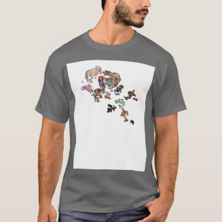 T-shirt Carte des îles Orkney à motif Spirographe