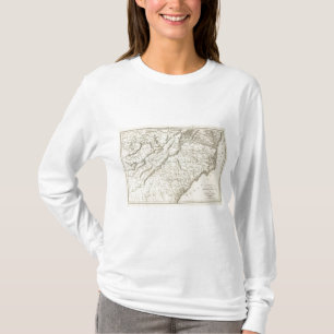T-shirt Carte des provinces du sud des Etats-Unis