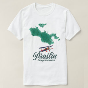 T-shirt Carte des Seychelles de Praslin