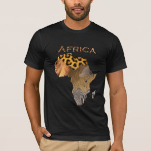 T-shirt Carte des textures animales sauvages de la série A