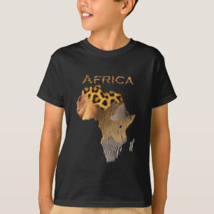 T-shirt Carte des textures animales sauvages de la série A