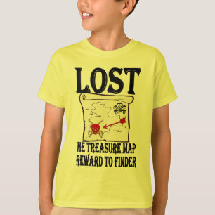 T-shirt Carte des trésors de pirates perdus