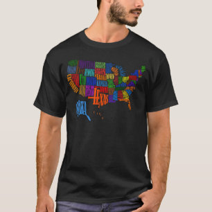 T-SHIRT CARTE DES USA