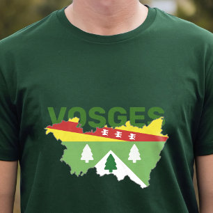 T-shirt Carte des Vosges avec Armoiries