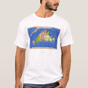 T-shirt Carte détaillée de l'île