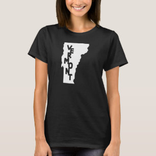 T-shirt Carte d'état du Vermont Home Us