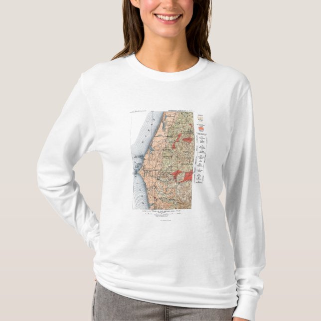 T-shirt Carte d'étude géologique des USA (Devant)