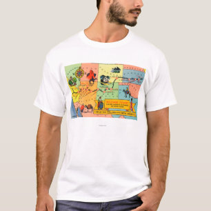 T-shirt Carte d'hôtel LocationsCA de Fred Harvey à KS