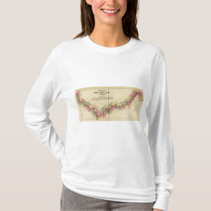 T-shirt Carte d'index à l'atlas de la rivière Ohio