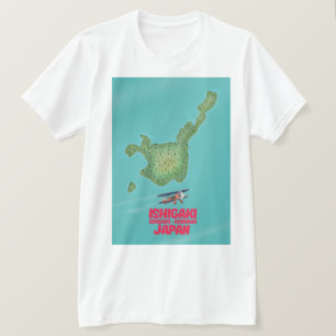 T-shirt Carte d'Ishigaki Okinawa, Japon