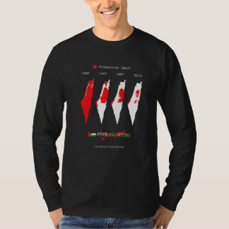 T-shirt Carte Drapeau Palestine Libre Gaza Je Suis Avec La